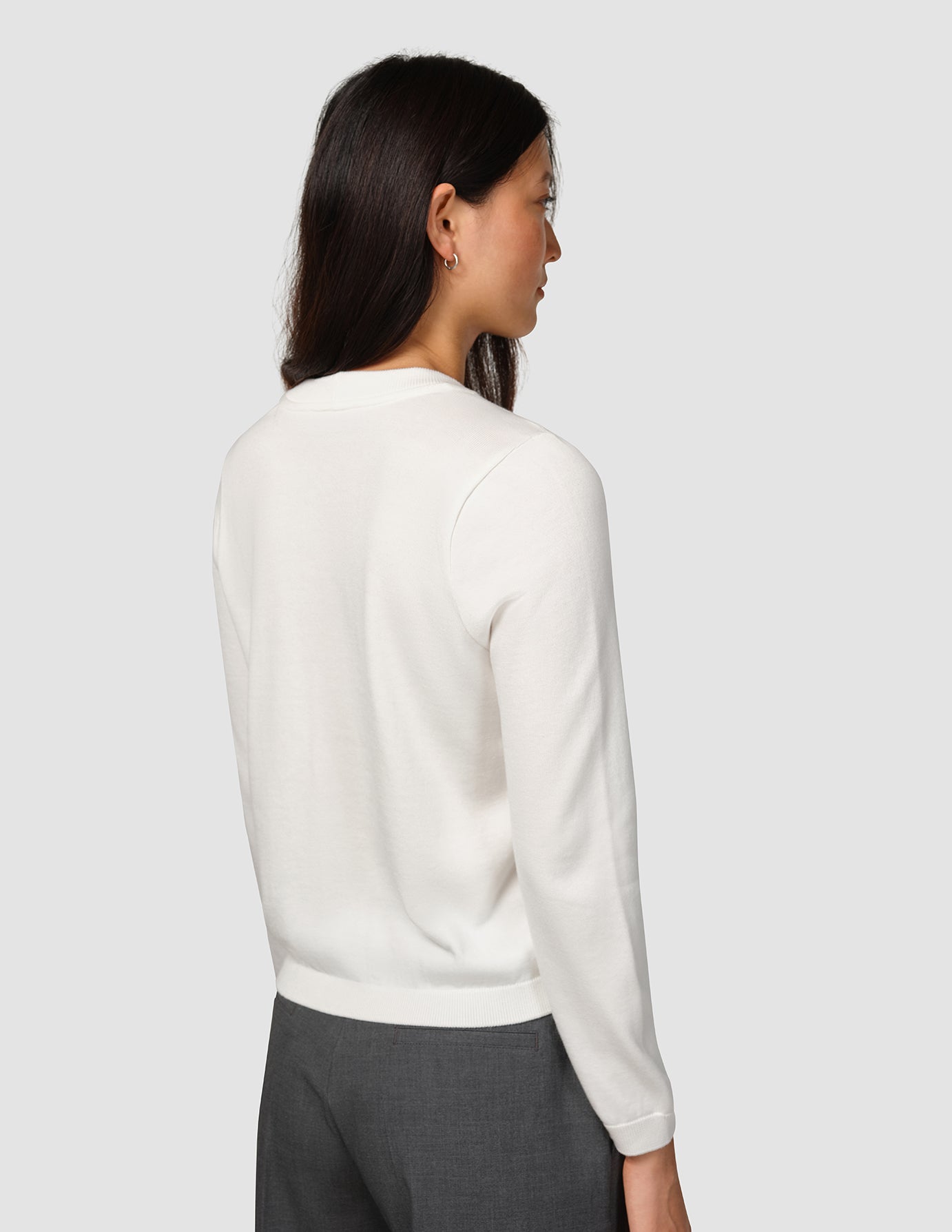 Fine Knit Cardigan Off White